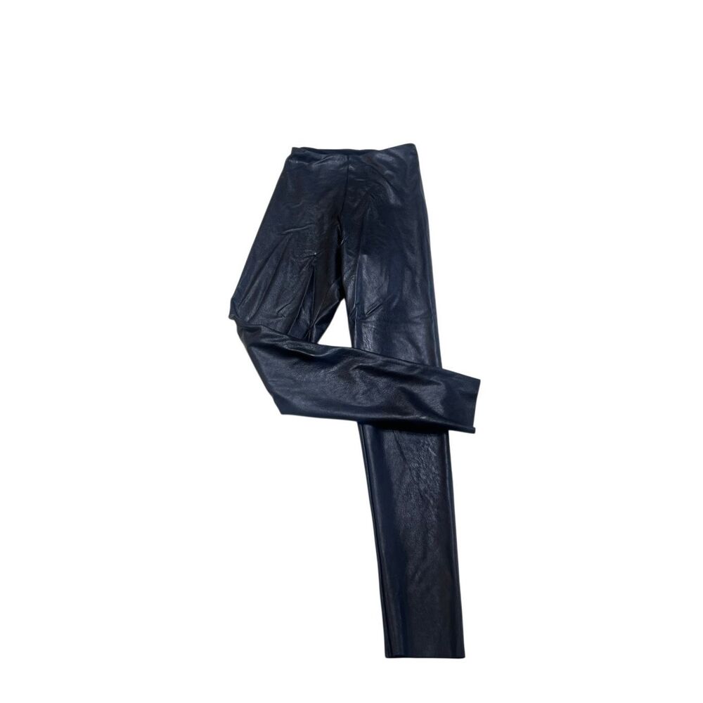 Commando Women's Faux Leather Stretch Pull-On High-Rise Leggings Black Size XS